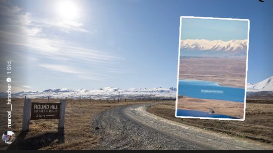 Die ersten Impressionen aus Neuseeland – Hirscher zeigt die Traum-Landschaft von Lake Tekapo.
