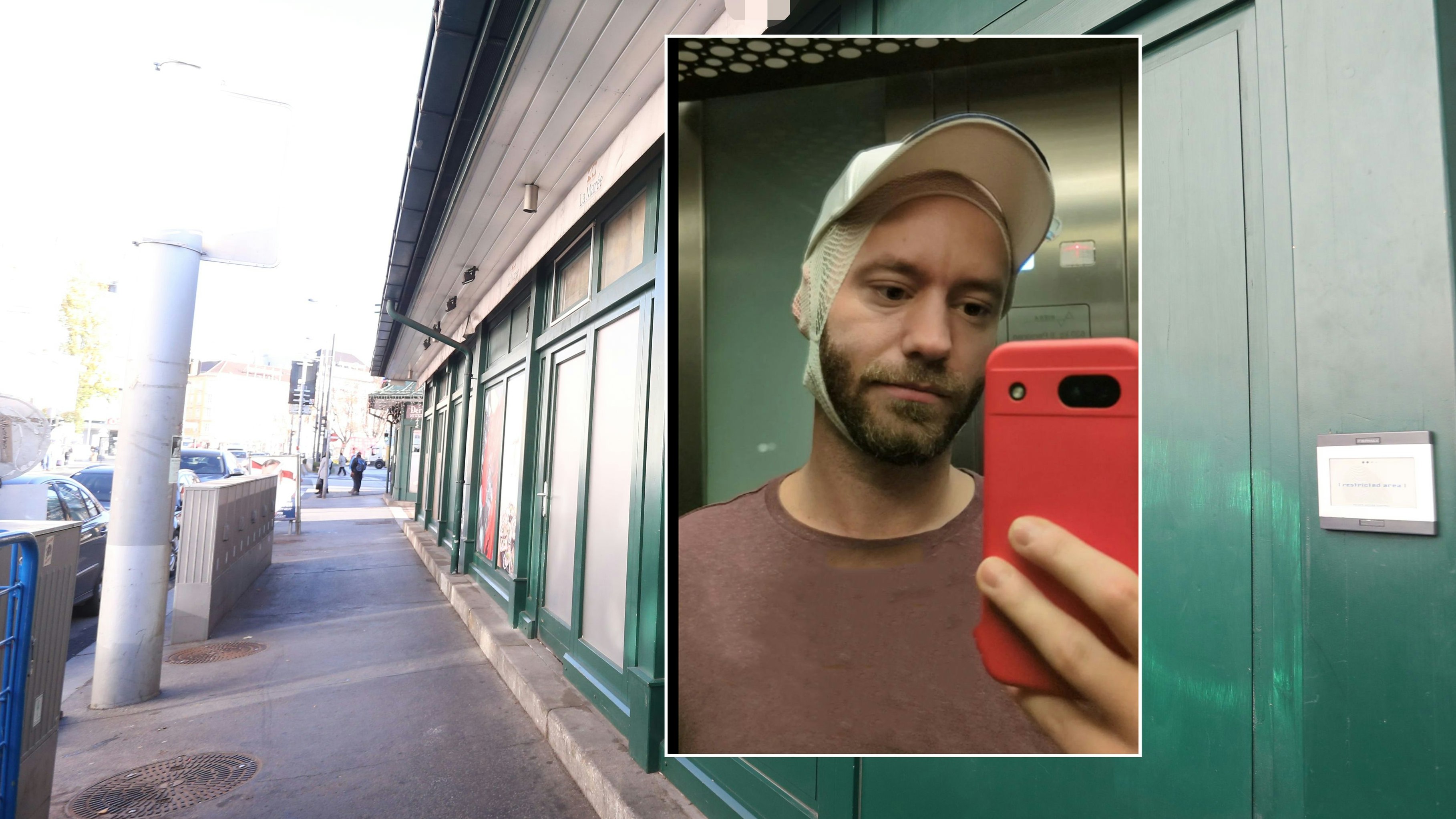 Dorian Rammer wurde am Nachmarkt auf den Gehsteig gestoßen. 