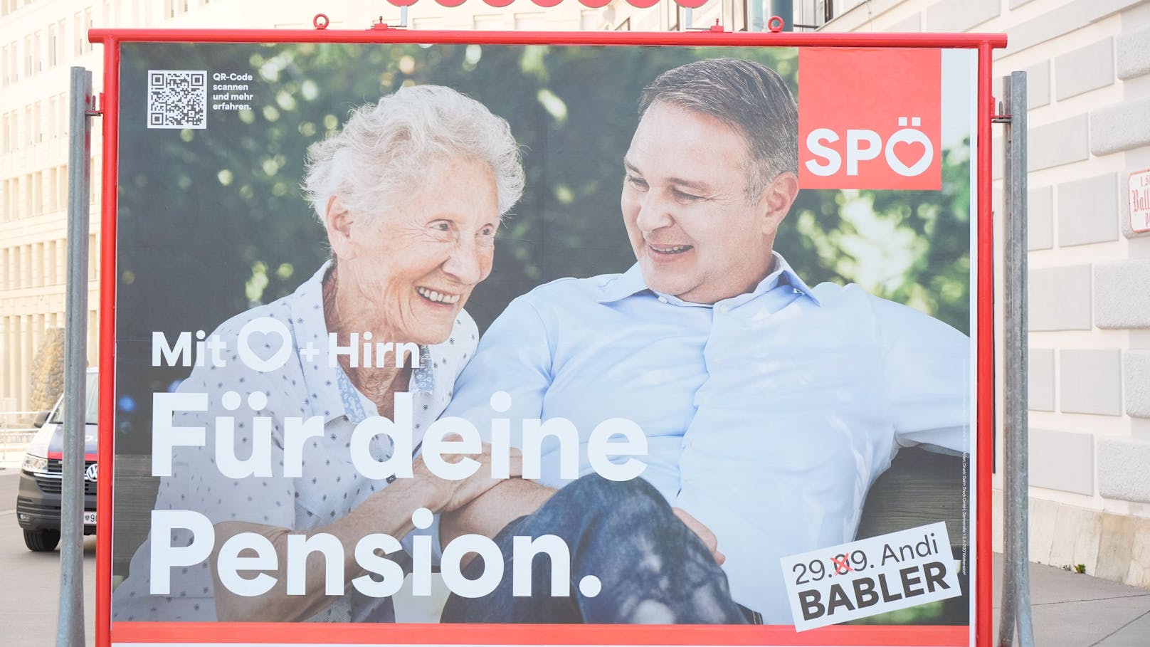 Auch die sicheren Pensionen sind ein Hauptthema in Bablers Wahlkampf.