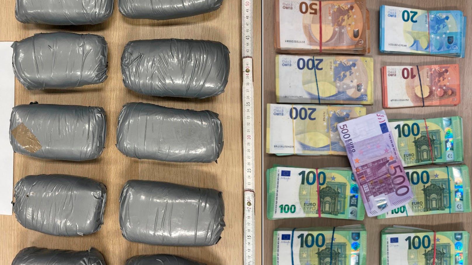 5 Kilo Heroin, Bargeld – Polizei nimmt Drogen-Duo fest