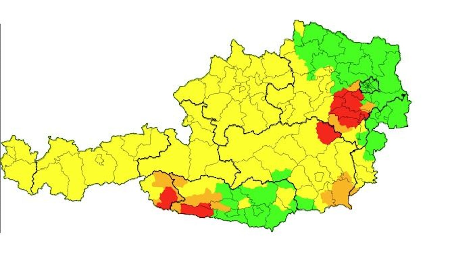 Die Unwetter könnten bald auch Wien erreichen.