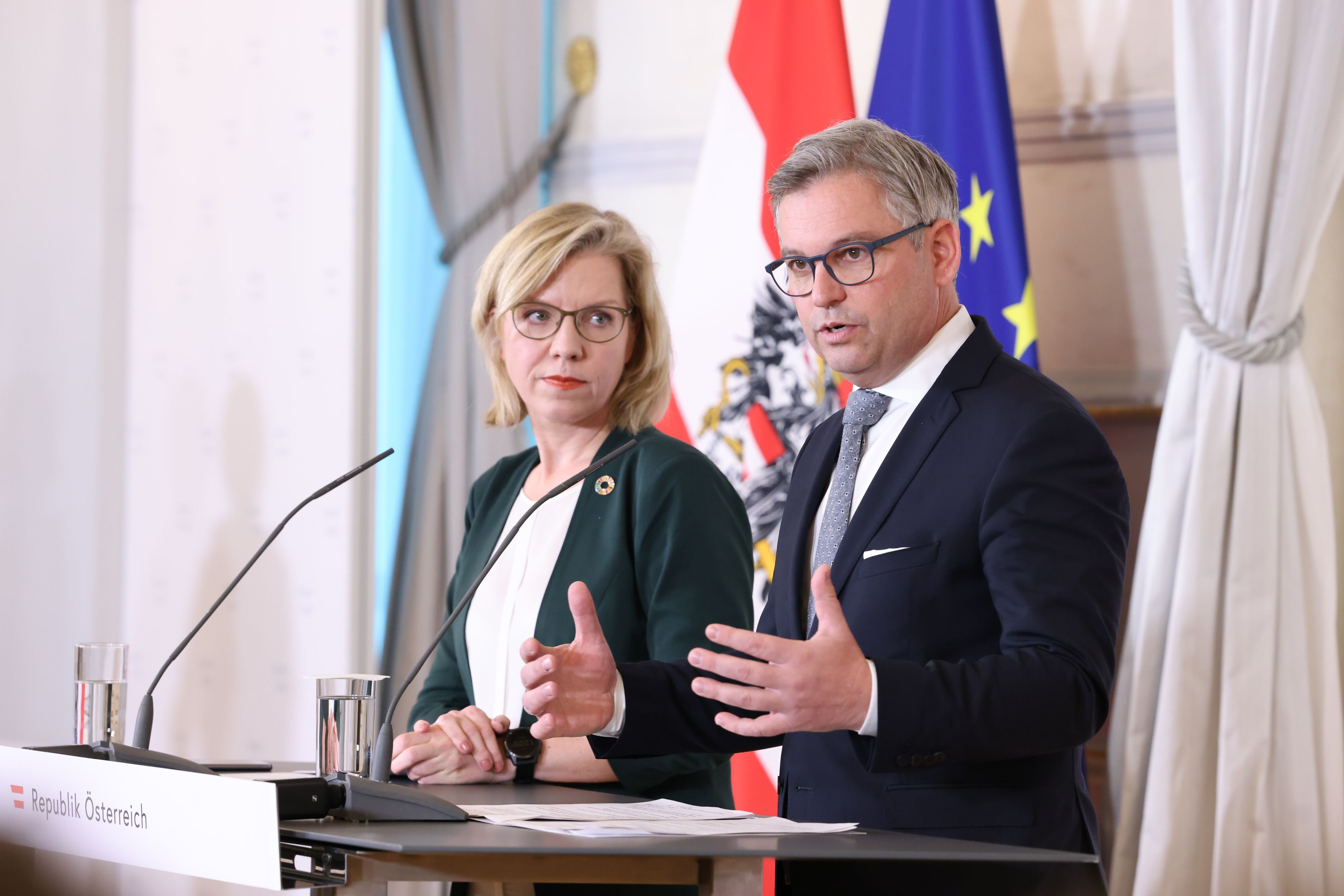 ÖVP-Finanzminister Magnus Brunner bestätigt am Mittwoch, dass der Klimaplan steht. (Archivbild)