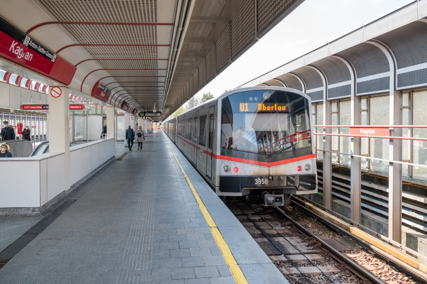 Die Züge der U1 halten bis 23 Uhr in der Station Kagran nur in Fahrtrichtung Oberlaa.