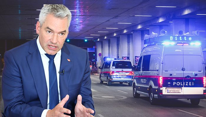 Bundeskanzler Karl Nehammer will alle Polizisten mit Tasern ausstatten. Zudem kündigt er eine härtere Asylpolitik an