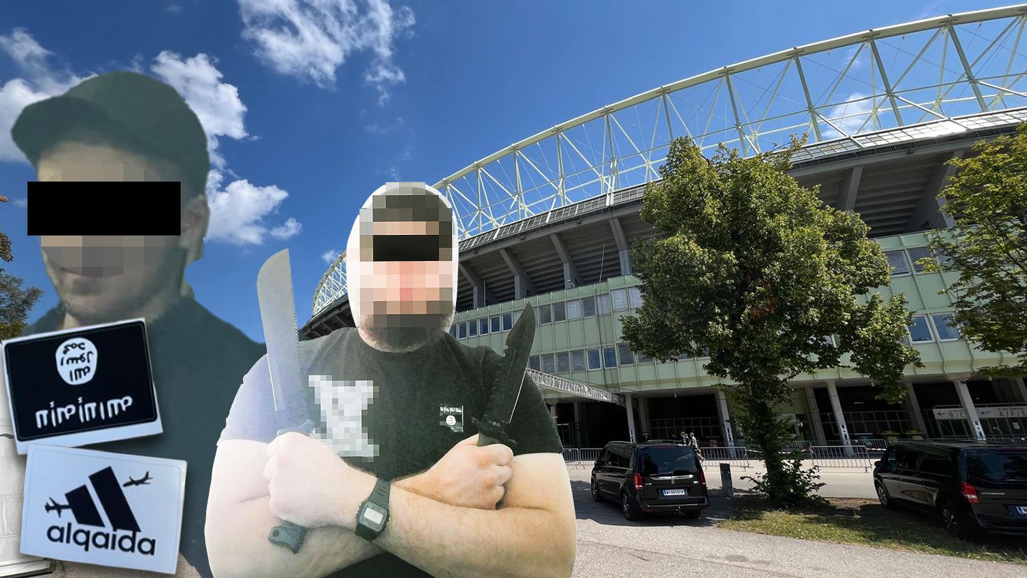 Luka K. (l.) hatte IS-Pickerl bei sich, gilt als Komplize von Beran A.