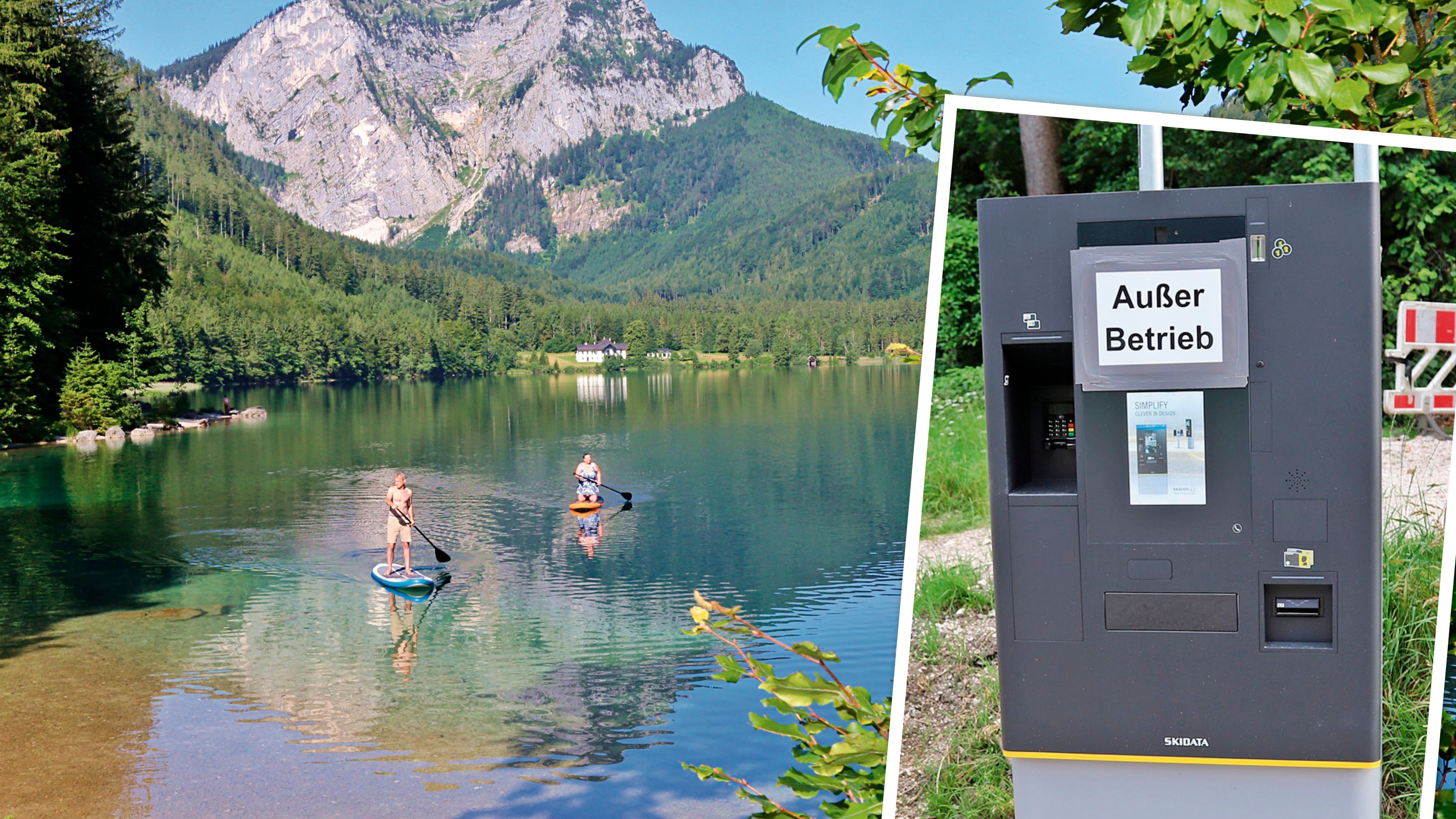 Am beliebten Langbathsee (Bez. Gmunden) lässt das System noch auf sich warten. Andere Ausflugsziele sind schon weiter.