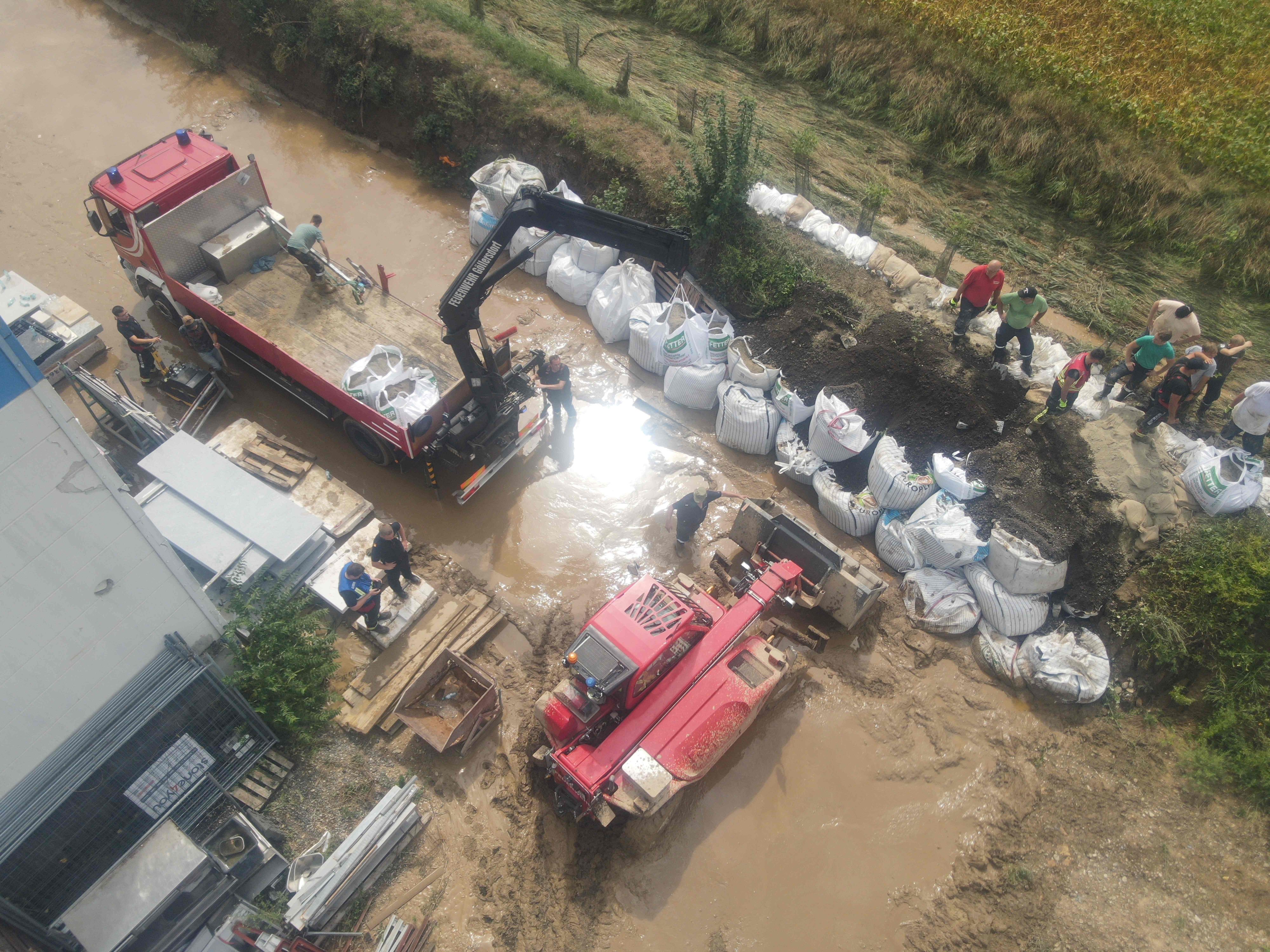 Das Unwetter in Hollabrunn sorgte für große Schäden. Schlamm- und Wassermassen sorgten für Großeinsätze im ganzen Gemeindegebiet.