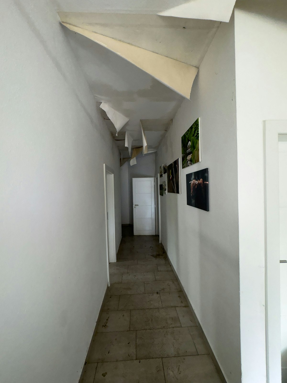 Das Haus von Alvin K. wurde völlig zerstört. Die Tapete hängt in Fetzten von Wänden und Decke, überall stand Wasser