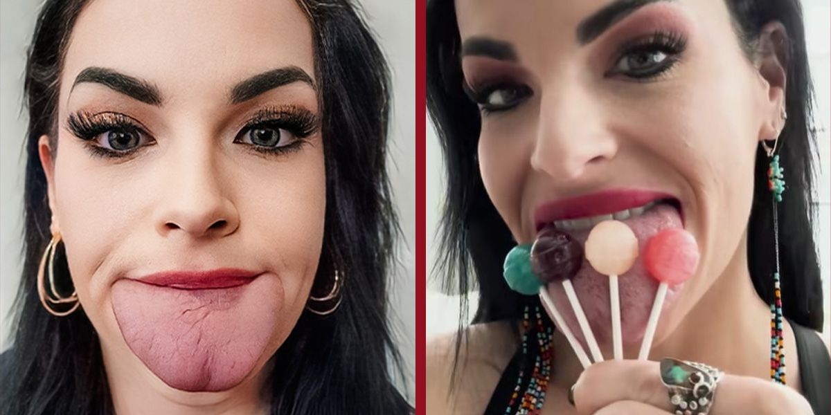 Brittany Lacayo (Bild) präsentiert ihre Zunge.