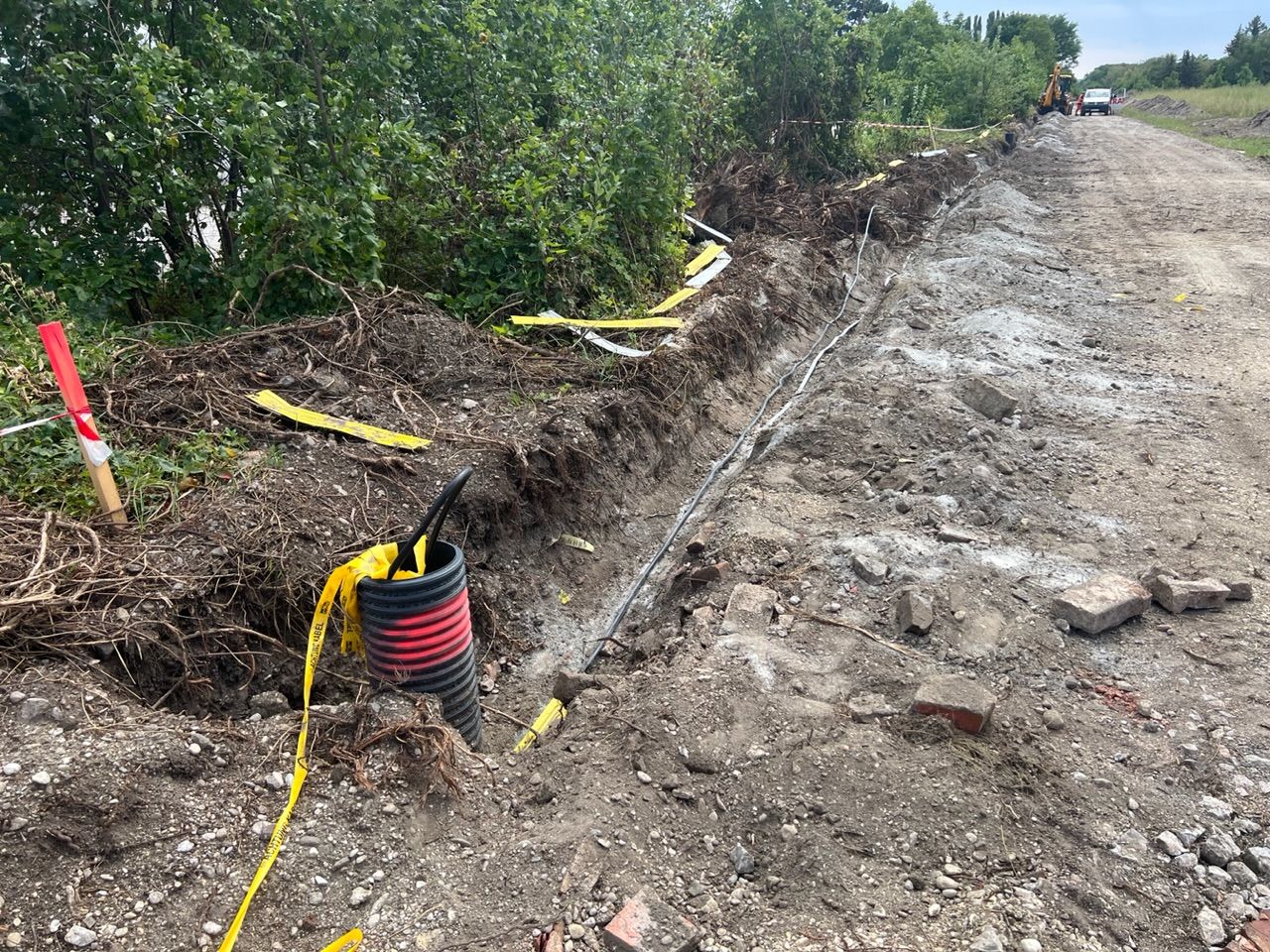 Frisch verlegte Kupferkabel im neuen Stadtpark gestohlen