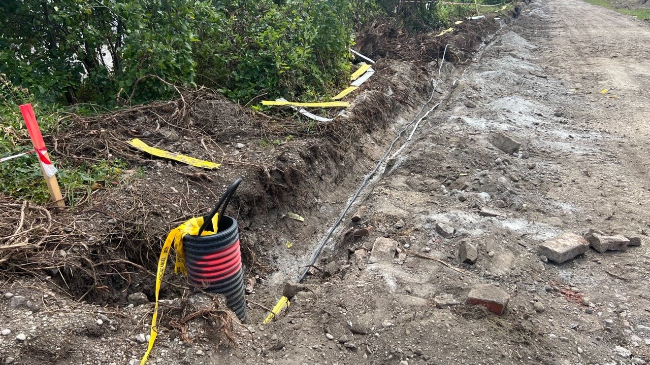 Frisch verlegte Kupferkabel im neuen Stadtpark gestohlen