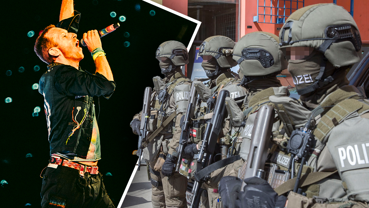 Elitepolizisten des Einsatzkommandos Cobra sind zum Schutz der Coldplay-Konzerte abkommandiert.
