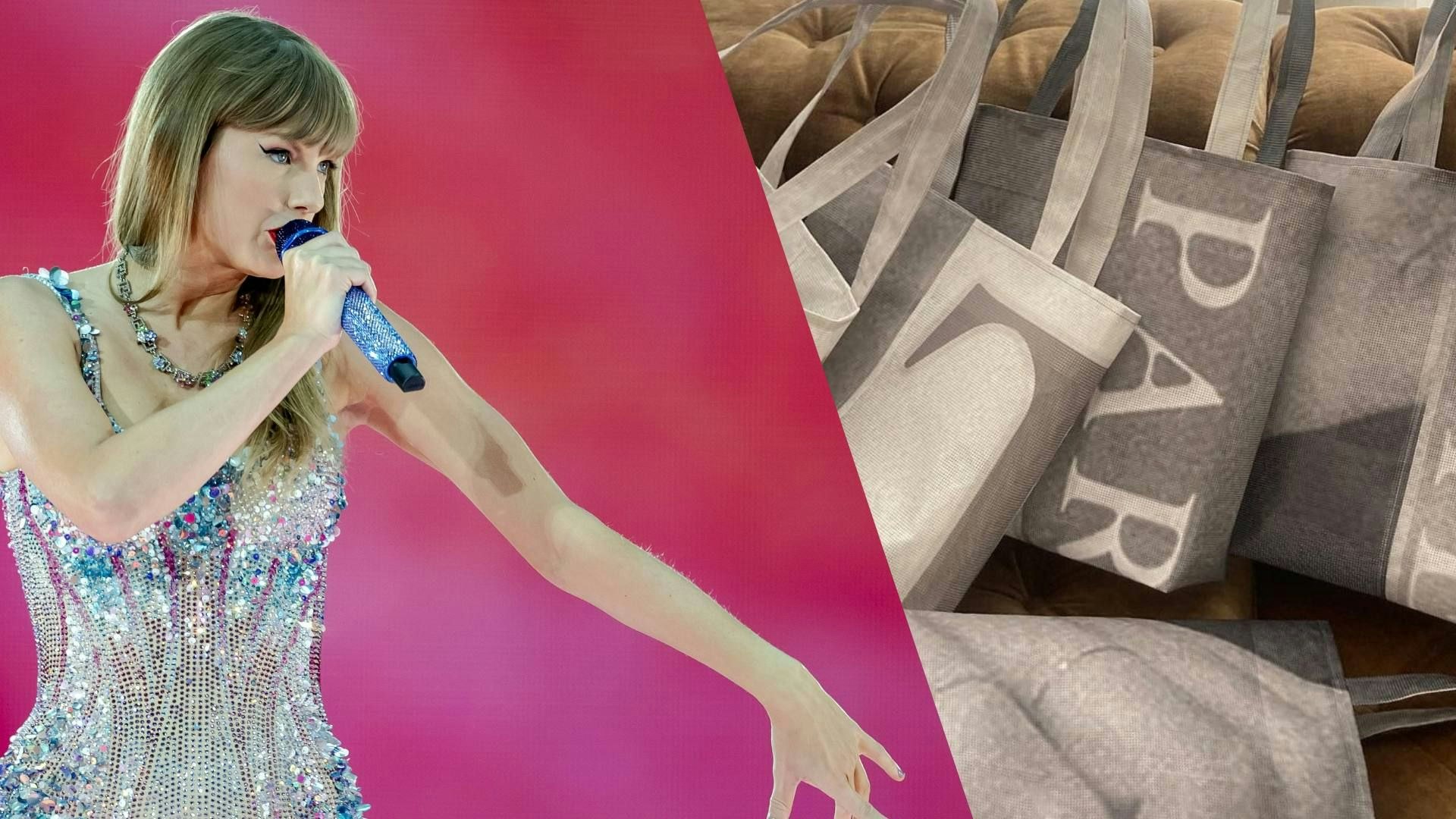 Die Wiener Taschen-Designerin Sabrina Satzinger machte aus einem alten Taylor-Swift-Banner Shopper, die es garantiert nur einmal gibt.