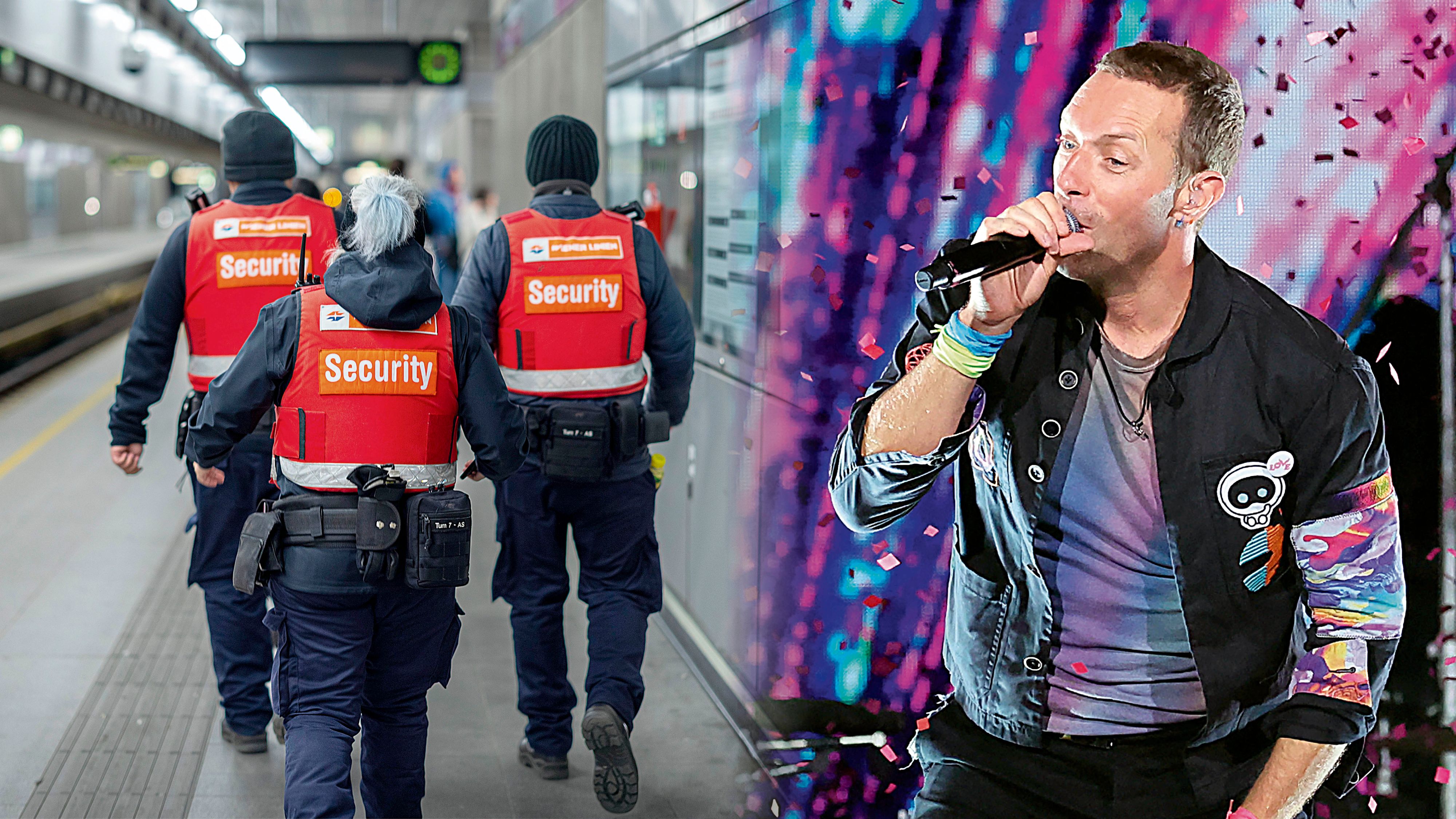 Die Wiener Linien verstärken für die Coldplay-Konzerte die Securities auf der U2.