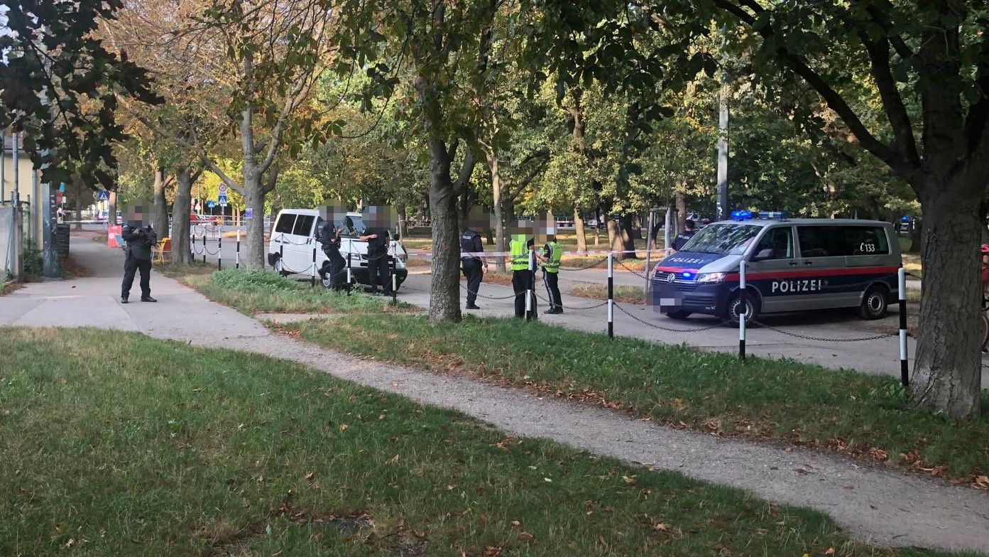 In der Prater Hauptallee sorgte ein Radfahrer für einen Polizeieinsatz.