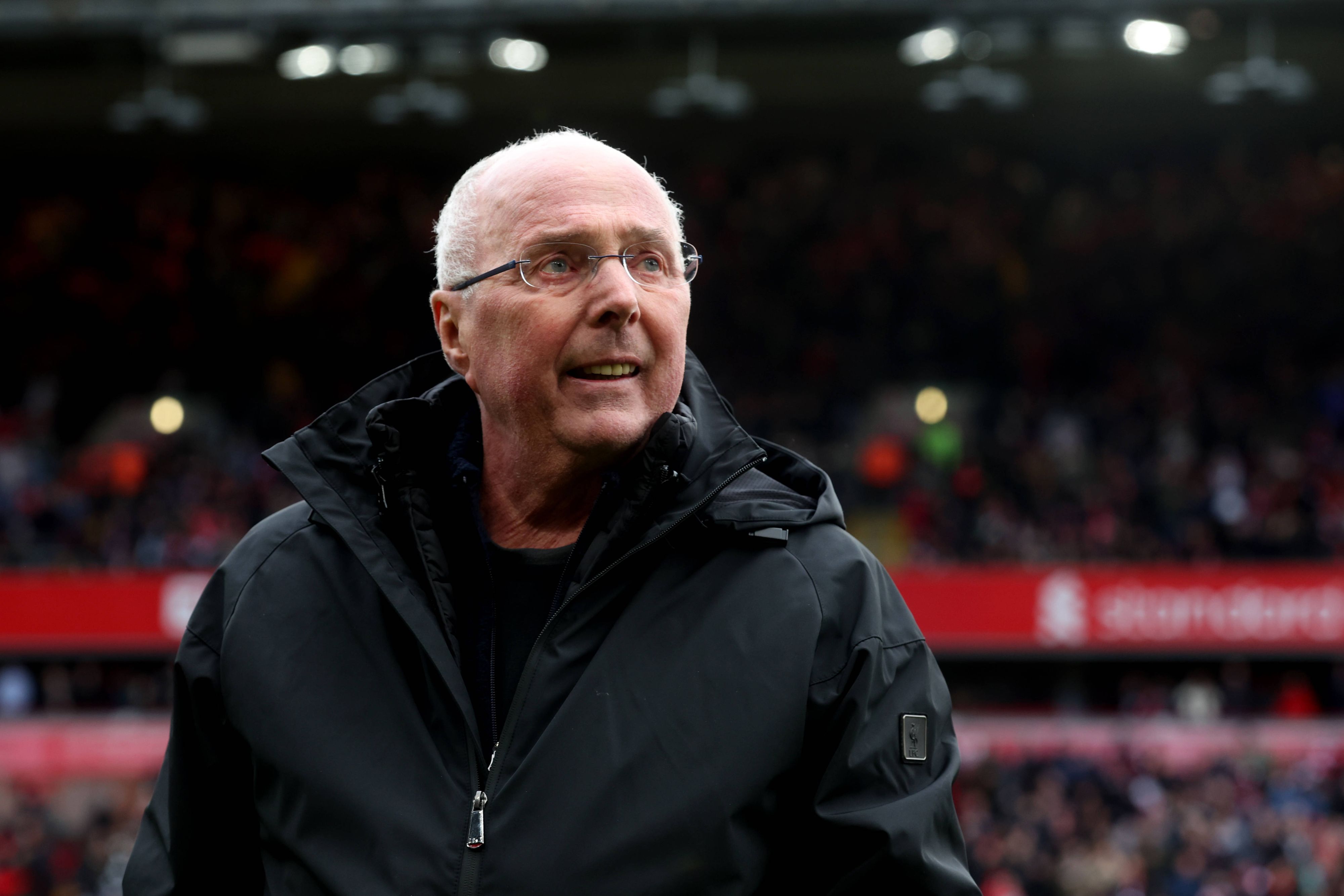 Sven-Göran Eriksson an der Anfield Road in Liverpool.