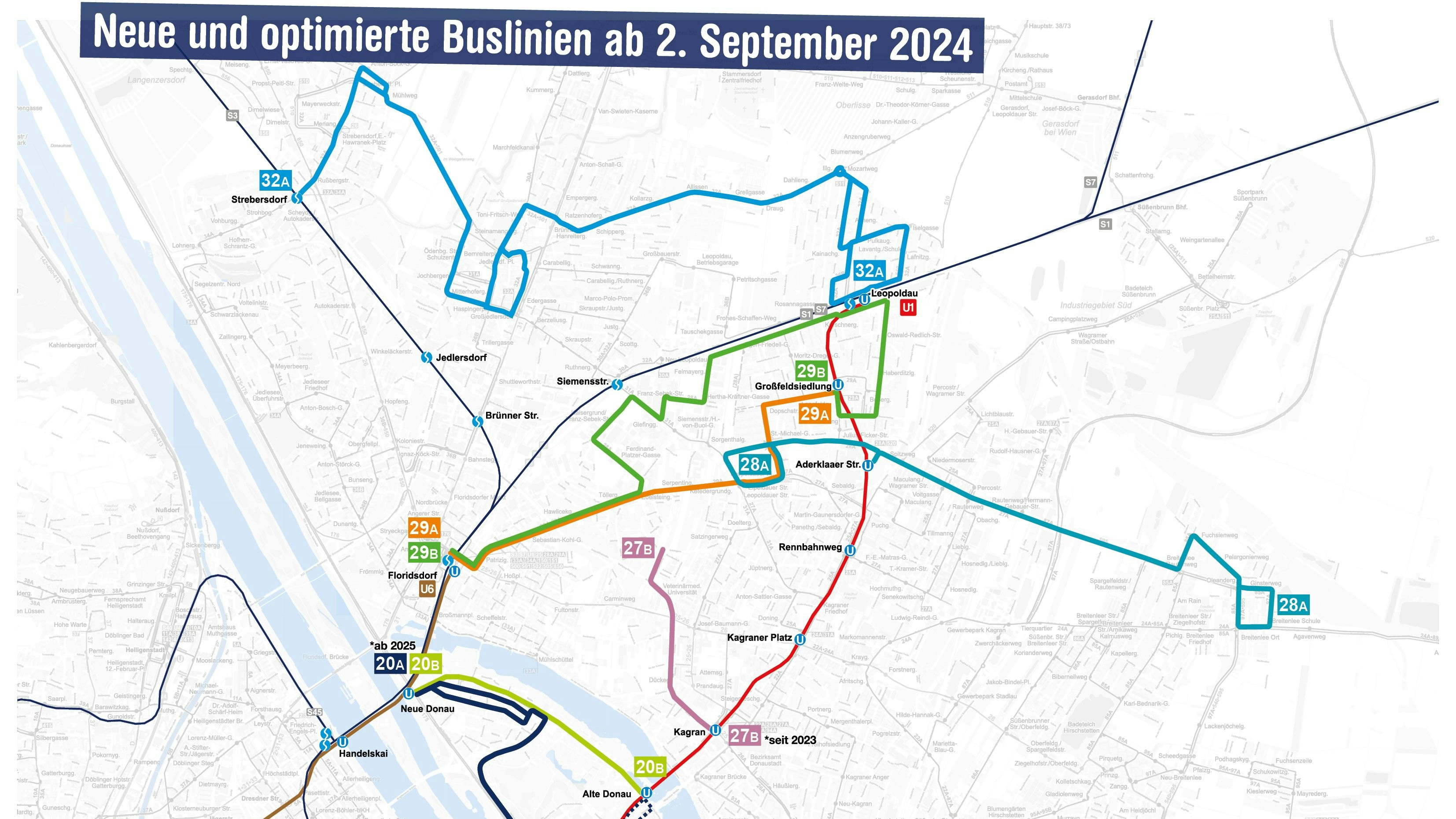 Neue Linien verbinden Floridsdorf mit der Stadt