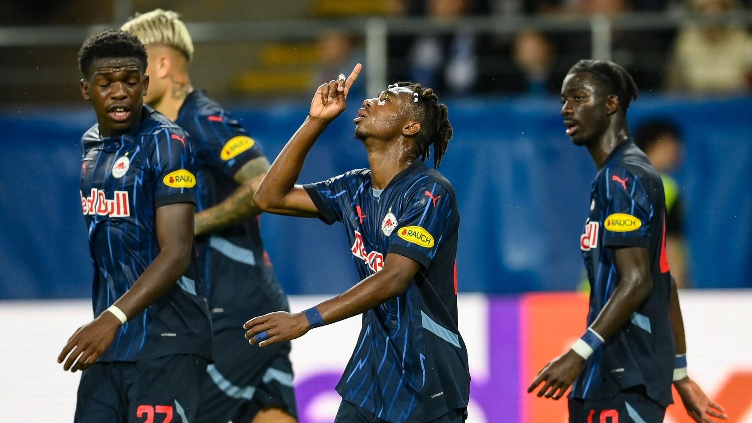 Österreichs Vizemeiste Red Bull Salzburg gewinnt gegen Dynamo Kiew. 