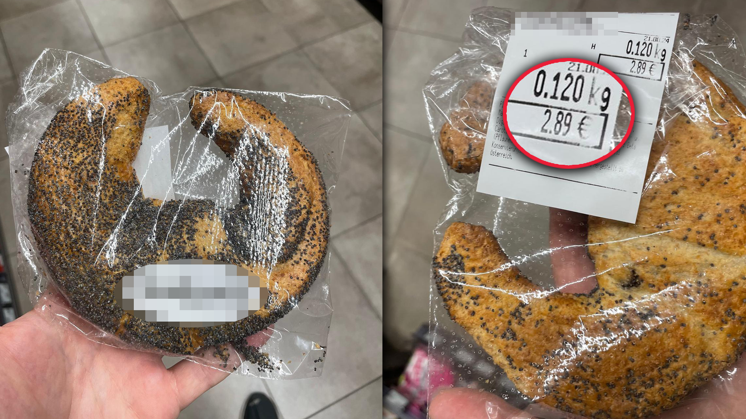 Dieses Kipferl kostet fast drei Euro. Im 