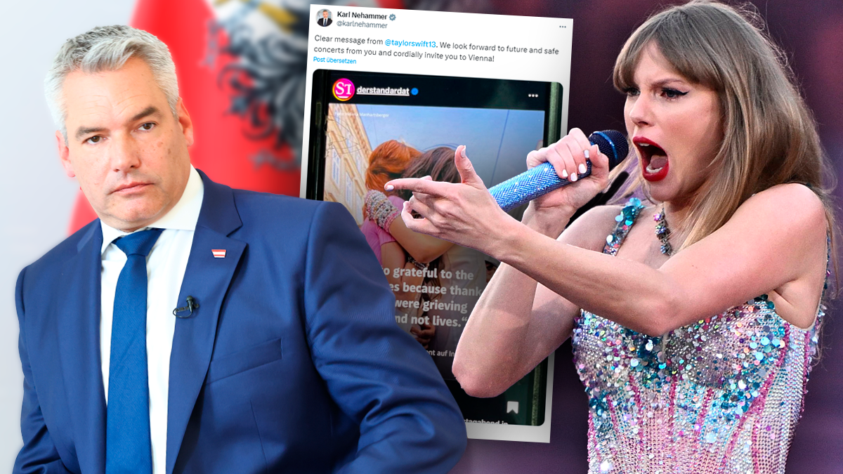 Kanzler Nehammer lädt Taylor Swift auf X erneut nach Wien ein. Die Art seines Beitrags sorgt aber für Spott.