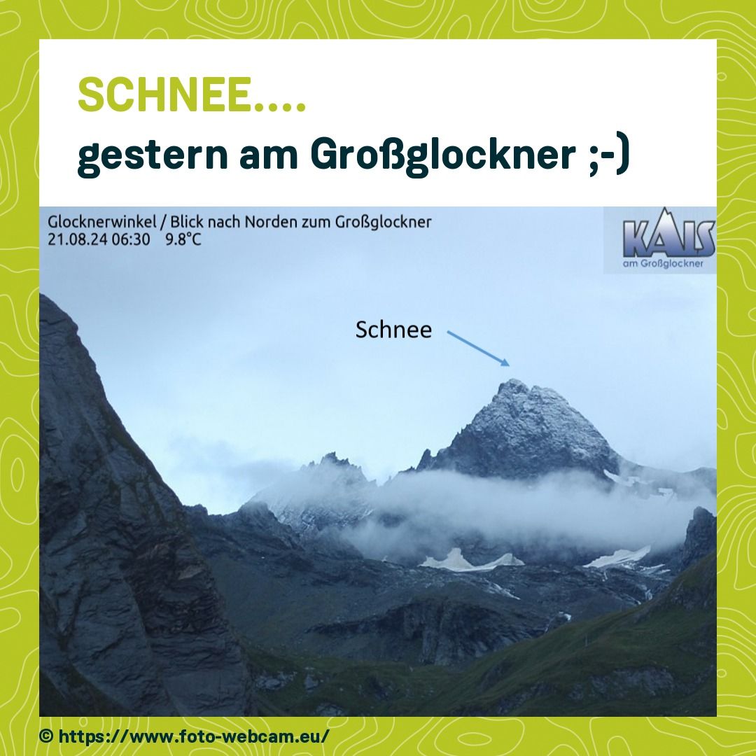 Am Großglockner liegt Schnee.