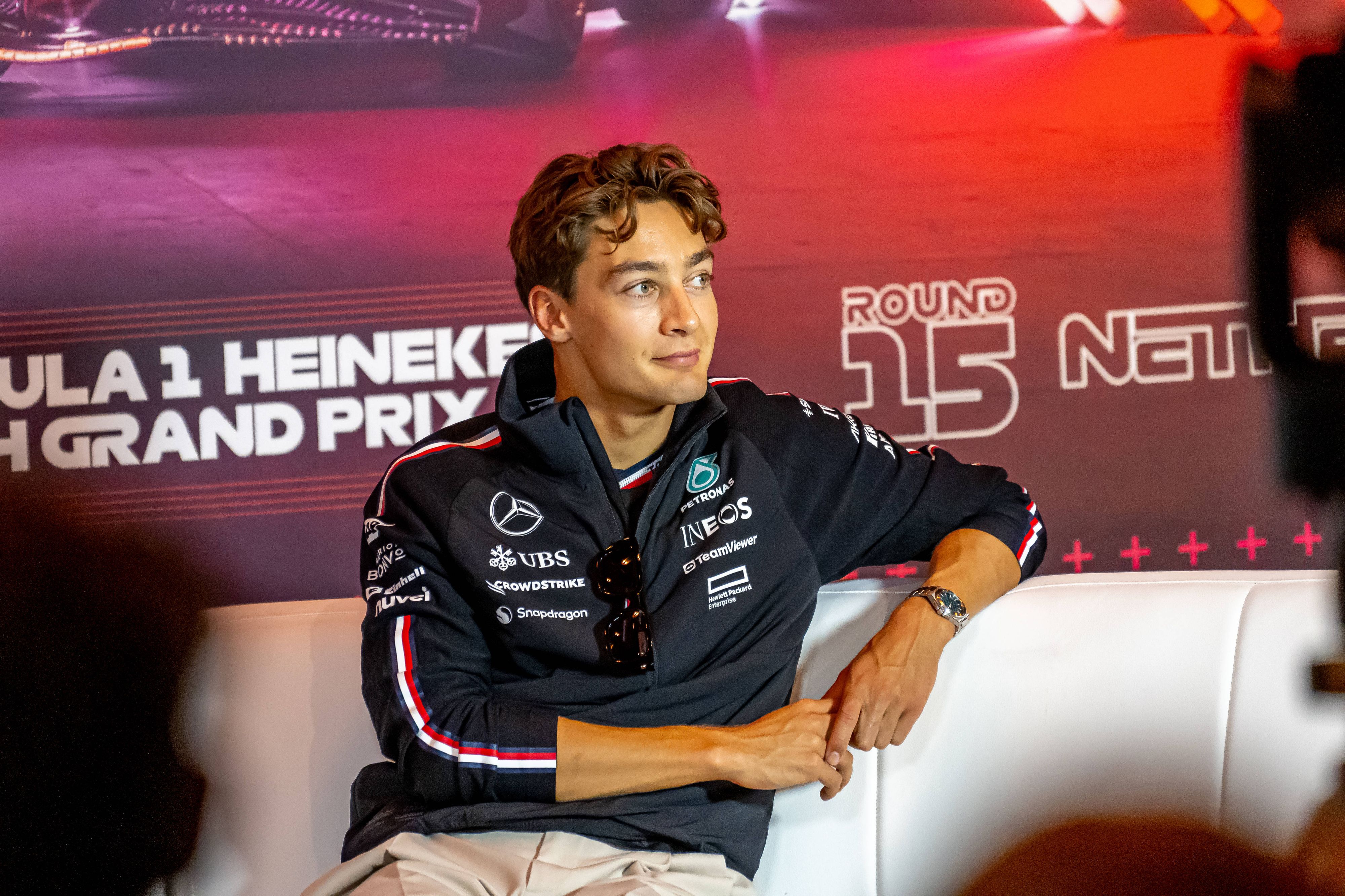 Mercedes-Mann George Russell spricht über die Spa-Disqualifikation. 