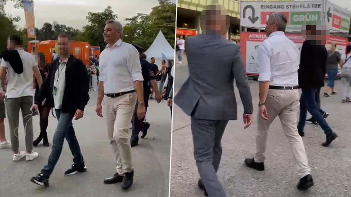 Bei der Eröffnung des Neustifter Kirtags tanzte der Kanzler aus der Reihe – <em>