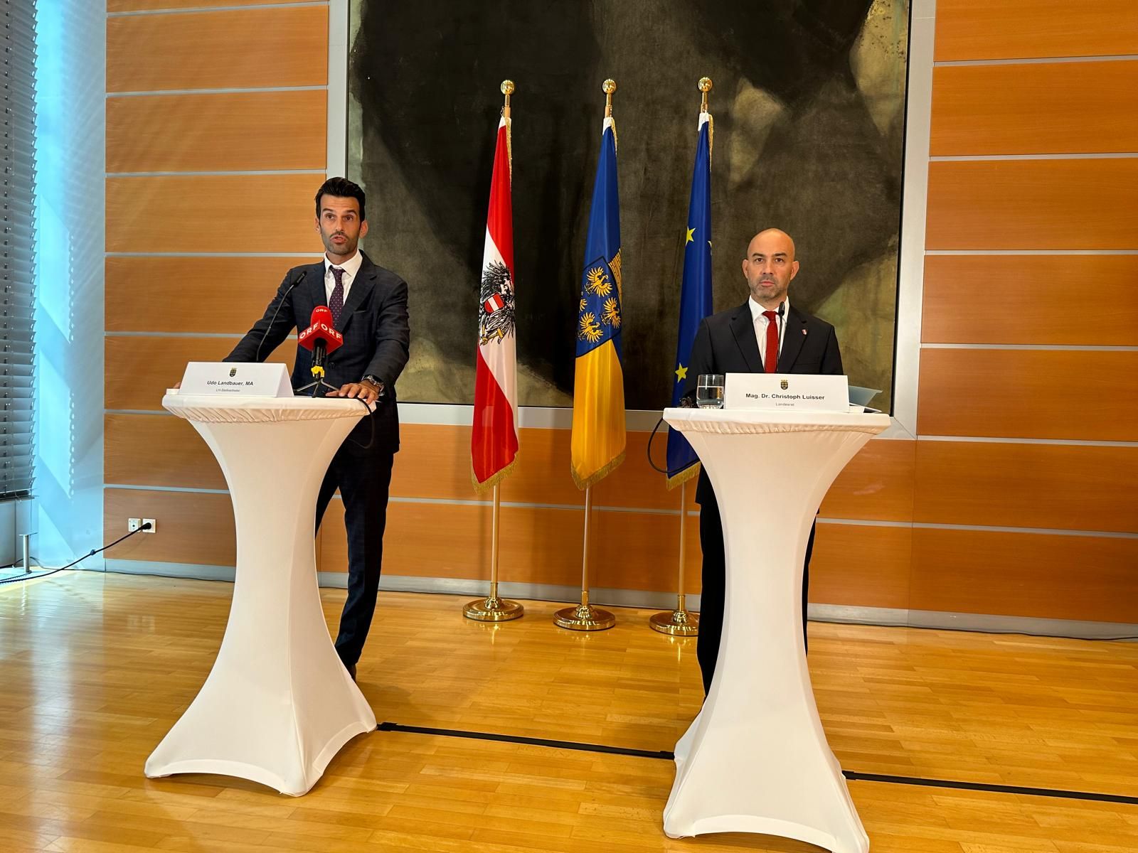 Landesvize Udo Landbauer und Landesrat Christoph Luisser