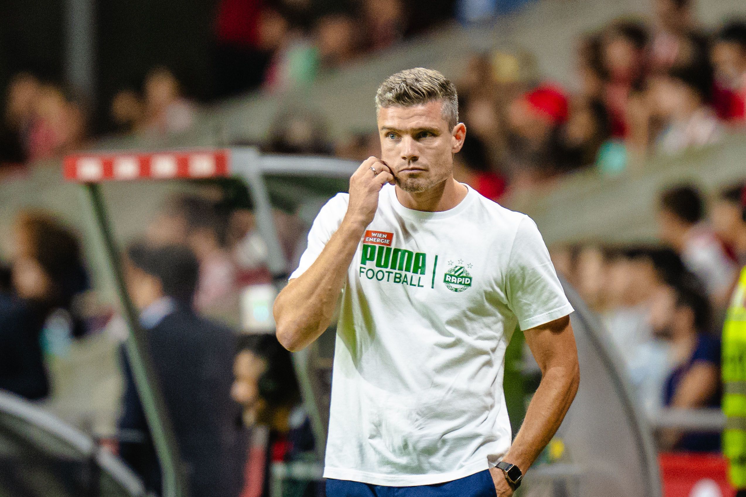 Rapid spielte fast 90 Minuten in Unterzahl. Für Robert Klauß ein 