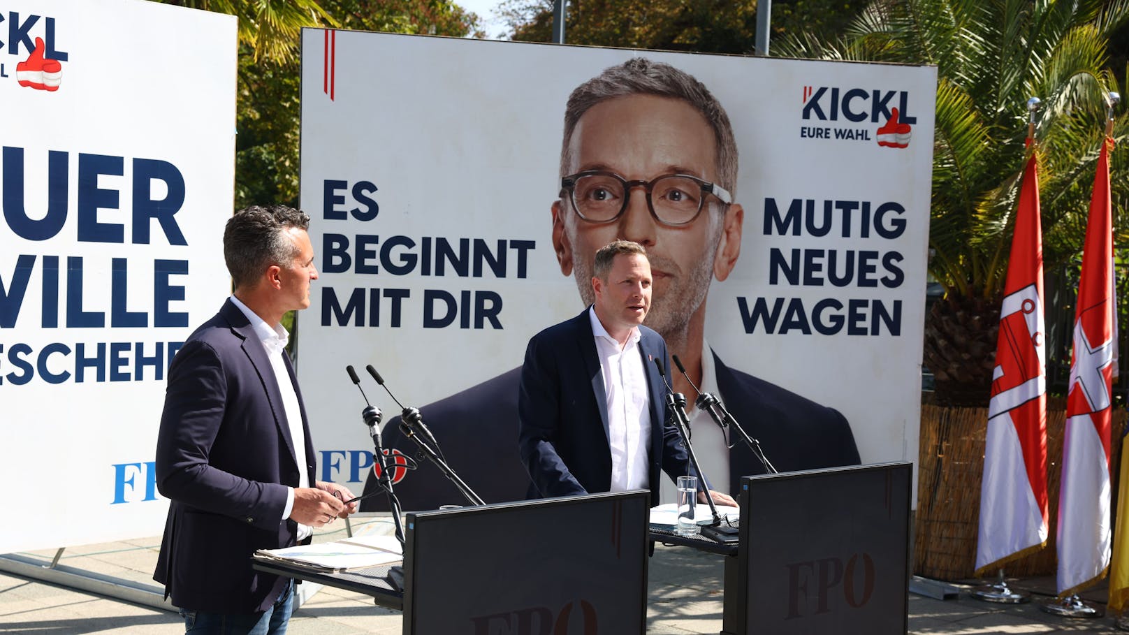 Am Freitag (23.08.2024) stellte die FPÖ ihre erste Plakatwelle für die Nationalratswahl vor.