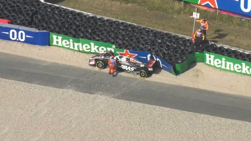 Nico Hülkenberg löst eine Rote Flagge aus. 