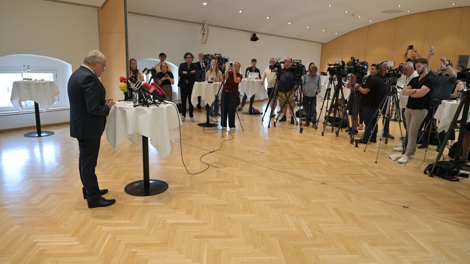 Die letzte Pressekonferenz als Bürgermeister: Klaus Luger zog Bilanz.