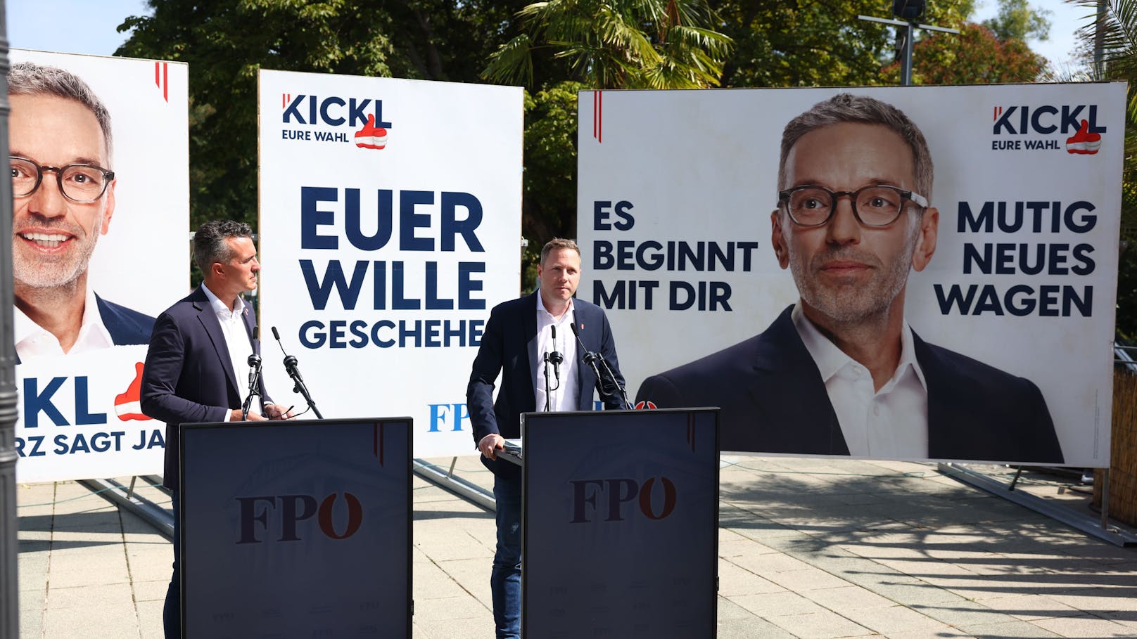 Am Freitag (23.08.2024) stellte die FPÖ ihre erste Plakatwelle für die Nationalratswahl vor.