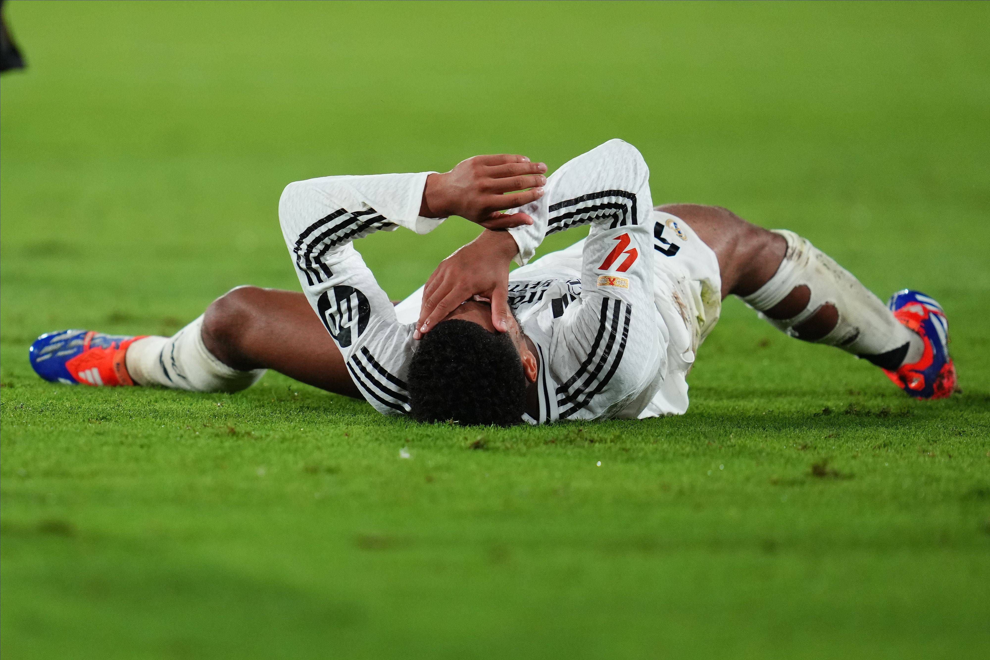 Real-Mittelfeldspieler Jude Bellingham muss verletzt zuschauen. 