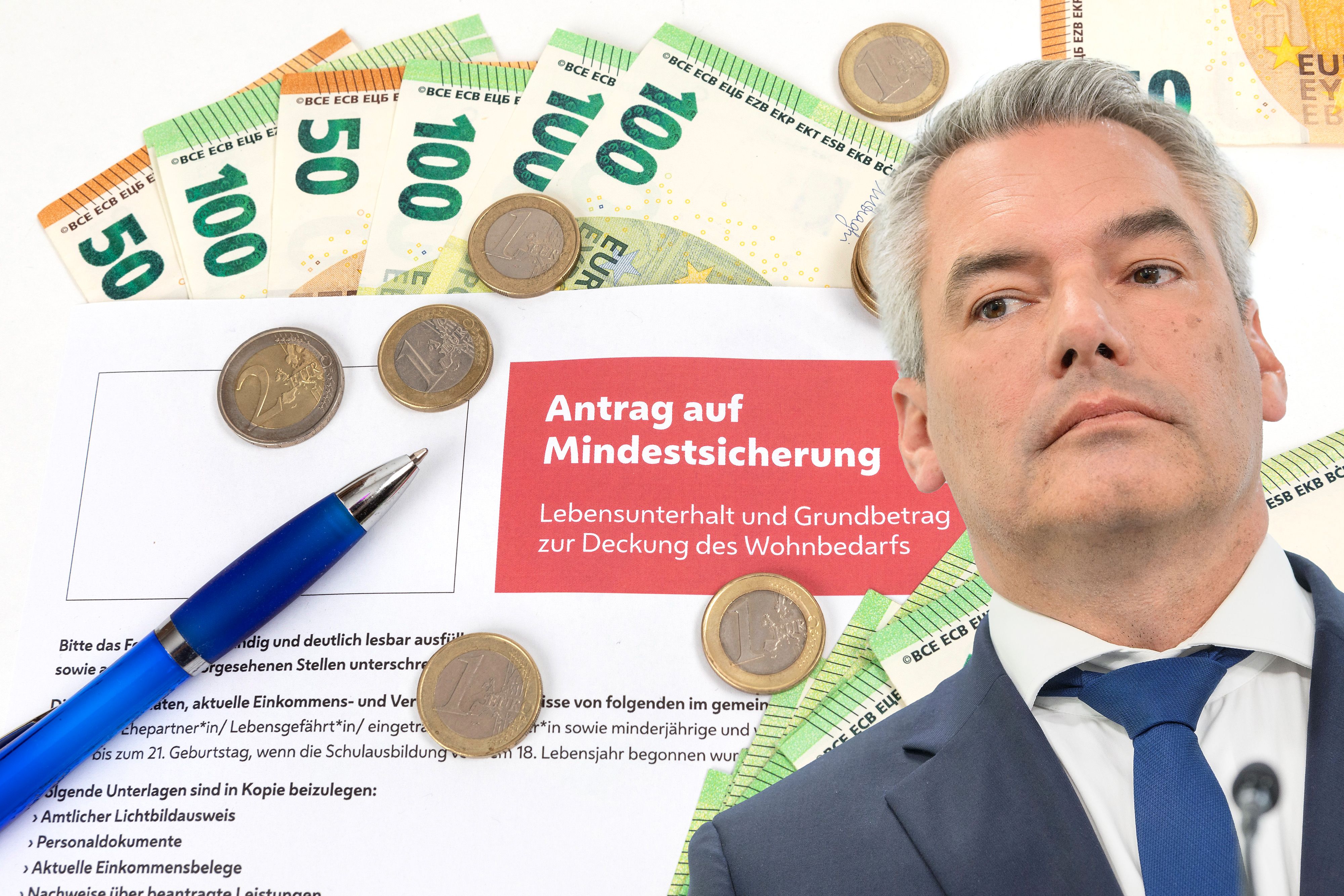 Bundeskanzler Nehammer (ÖVP) will die Regeln bei der Sozialhilfe deutlich verschärfen.