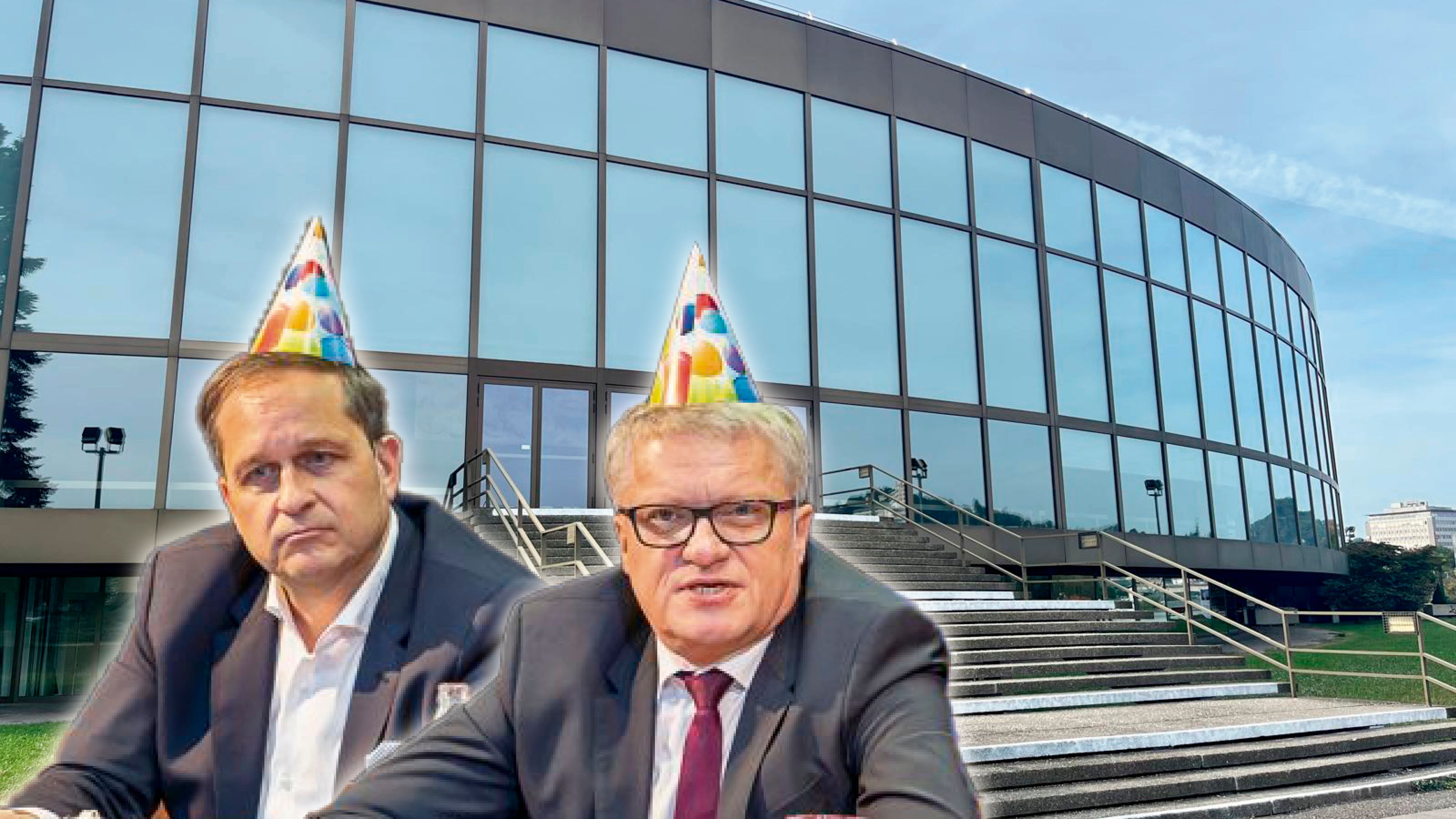 Brachte ein veritabler Kultur- und Politik-Skandal zu Fall: Bürgermeister Klaus Luger (re.) und Brucknerhaus-Chef Dietmar Kerschbaum (im Bild bei einer Pressekonferenz des Kinder-Kulturzentrums 