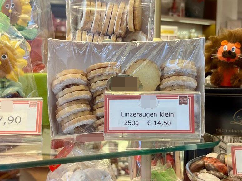 14,50 Euro verlangte ein bekannter Konditor für 250 Gramm Kekserl – aufgerechnet knapp 60 Euro pro Kilo.