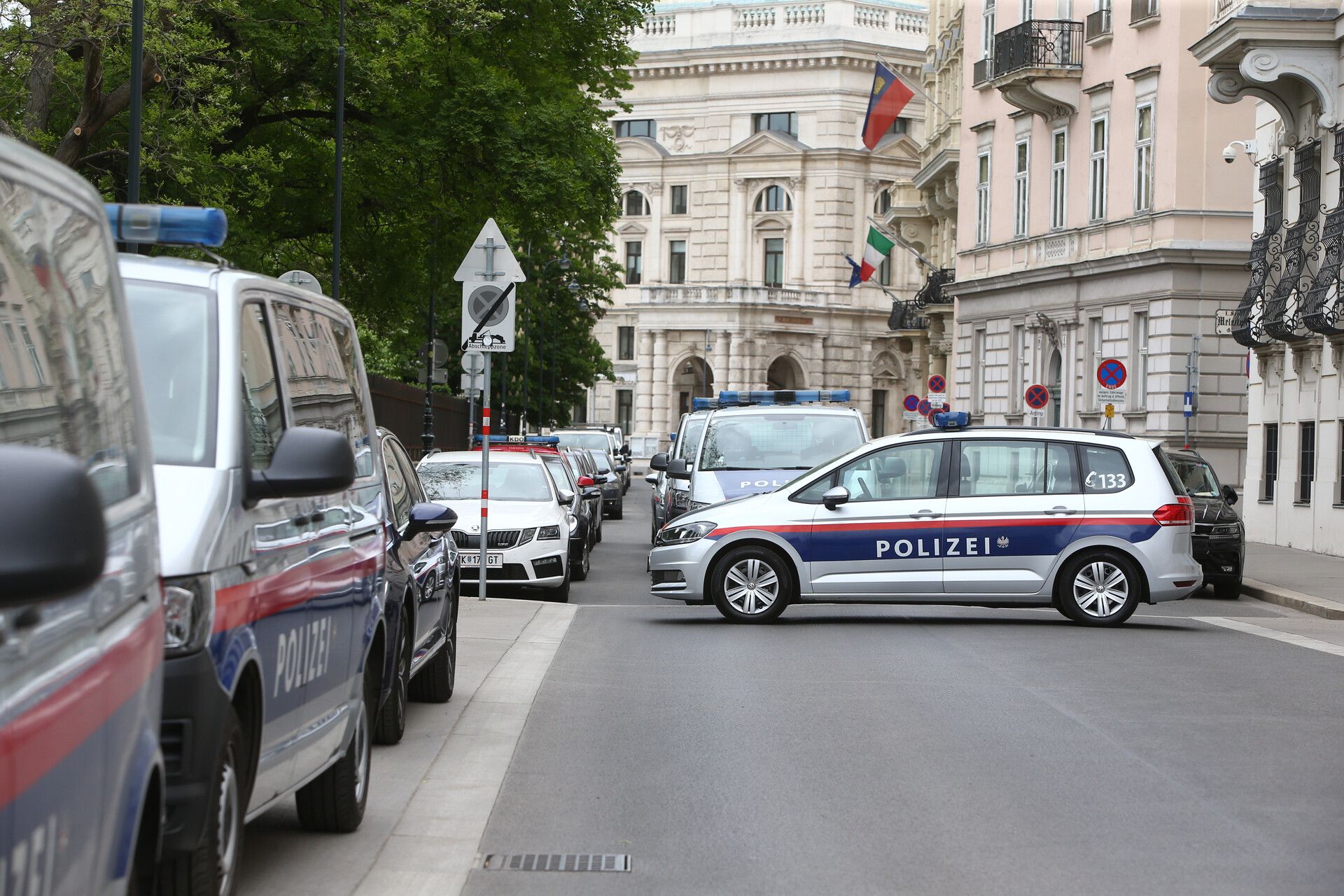 Archivbild eines Polizeieinsatzes in Wien.