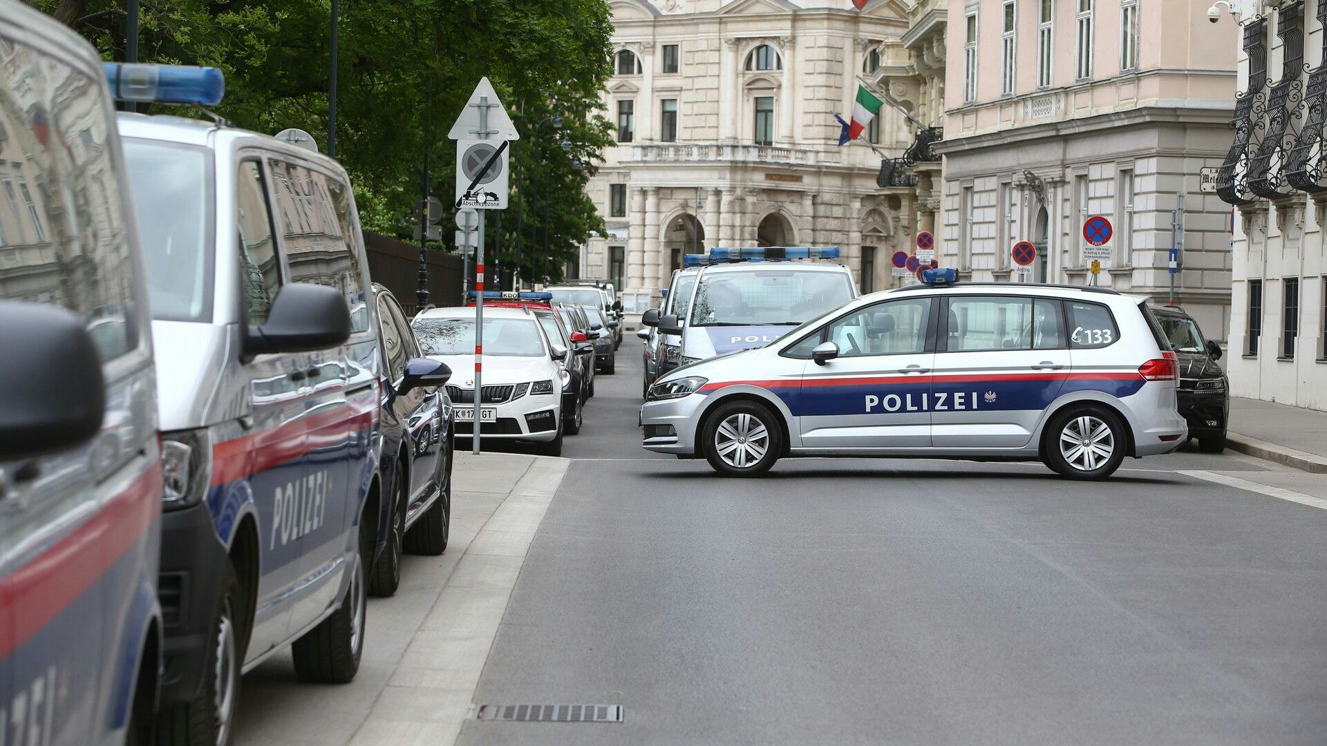 Archivbild eines Polizeieinsatzes in der Inneren Stadt in Wien.