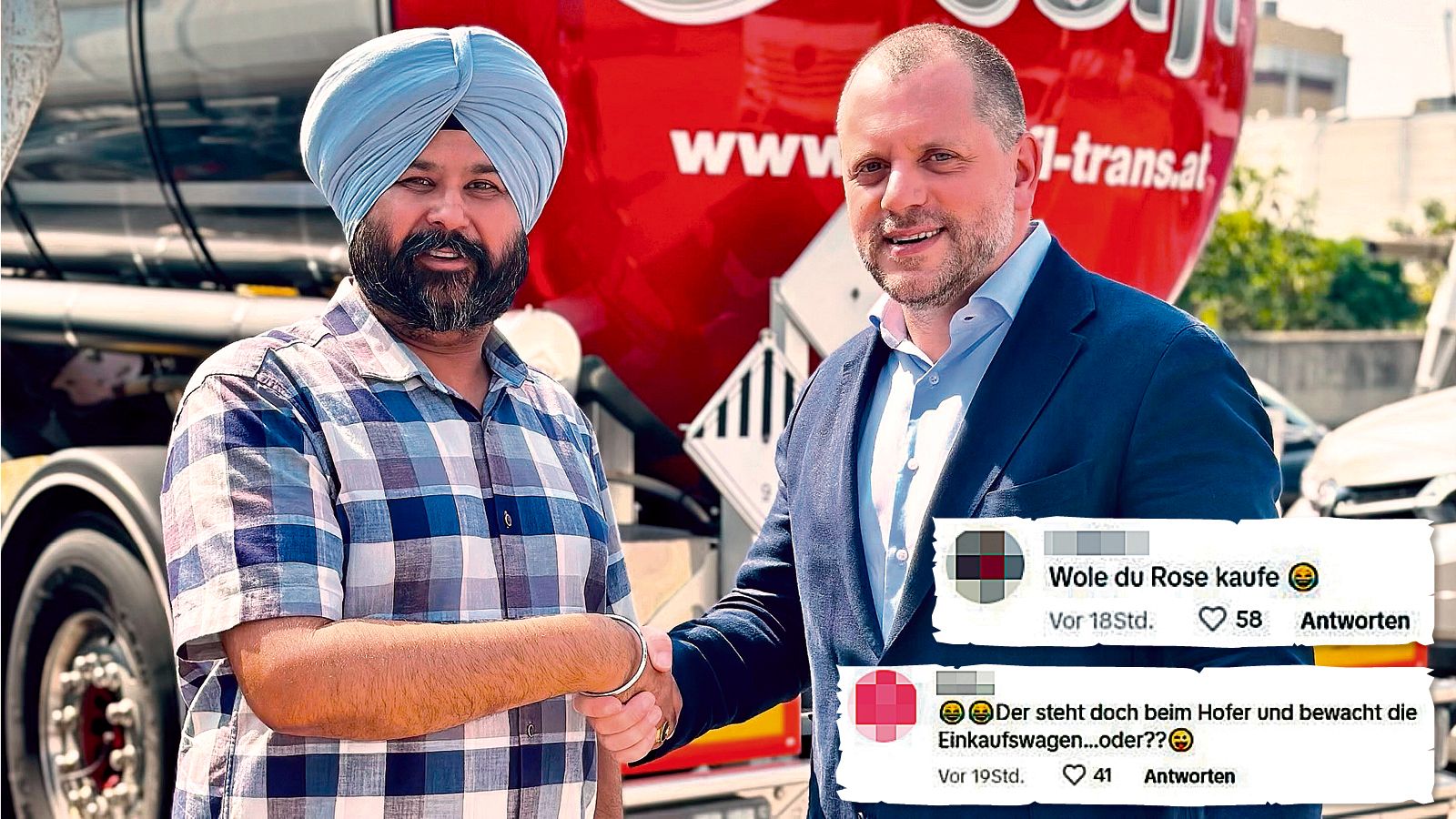 Schlägt rassistische Welle entgegen: SPÖ-Stadtrat Gurdial Singh Bajwa (l.) mit SPÖ NÖ-Landesgeschäftsführer Wolfgang Zwander