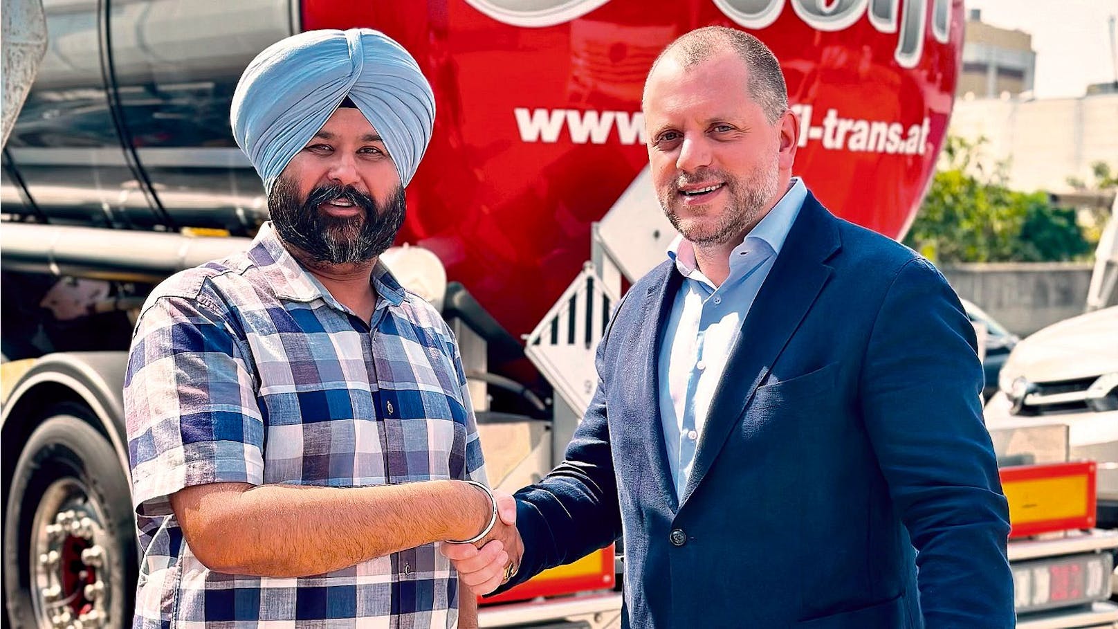 SPÖ-Stadtrat Gurdial Singh Bajwa (l.) mit SPÖ NÖ-Landesgeschäftsführer Wolfgang Zwander