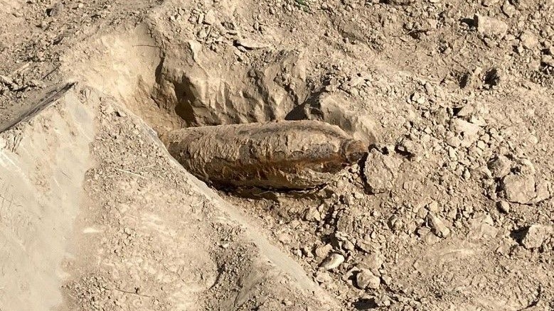 Die aufgefundene Panzergranate wurde vom Entminungsdienst abtransportiert. 