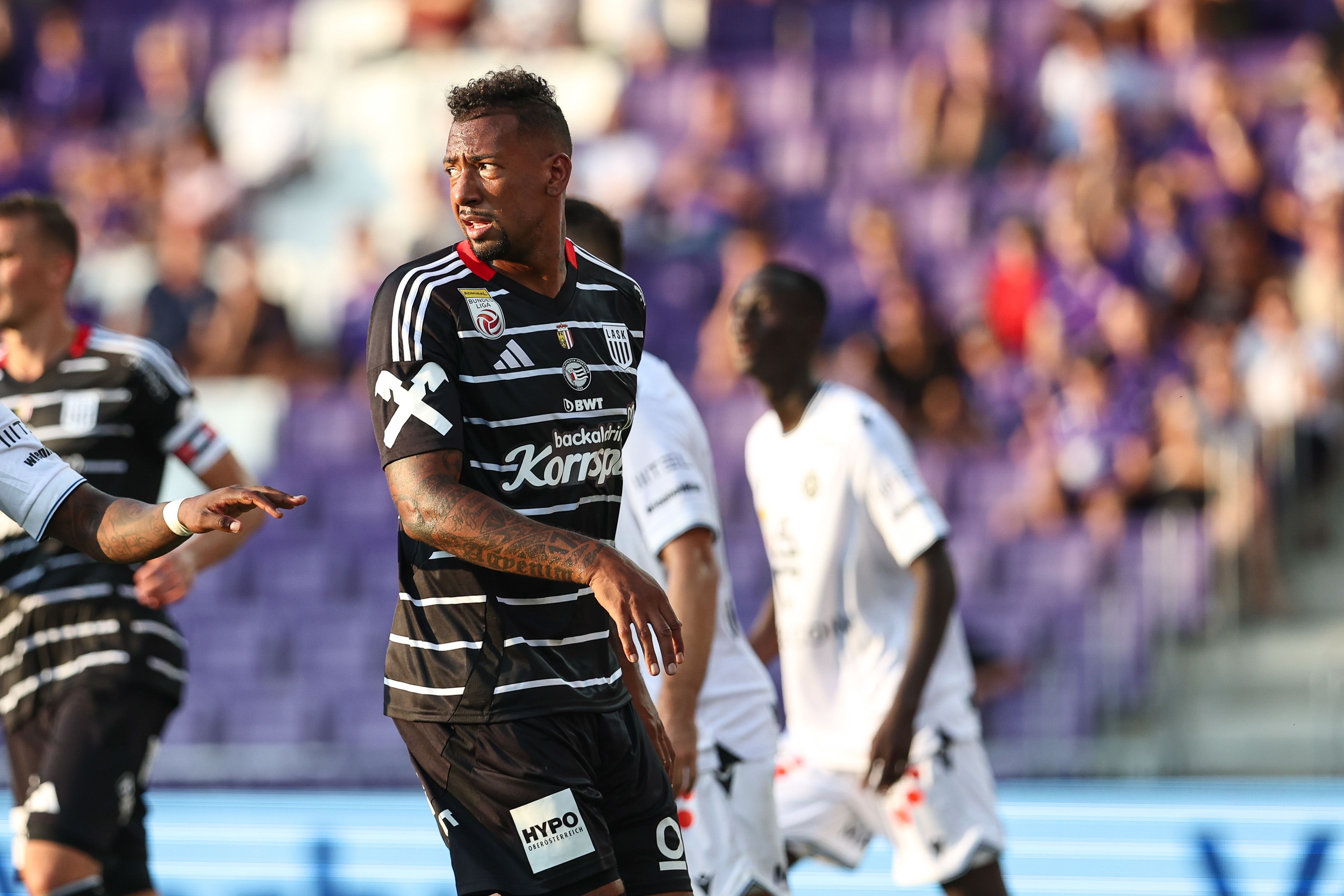 Jeroma Boateng wurde nach seiner Einwechslung von Austria-Anhänger ausgepfiffen.