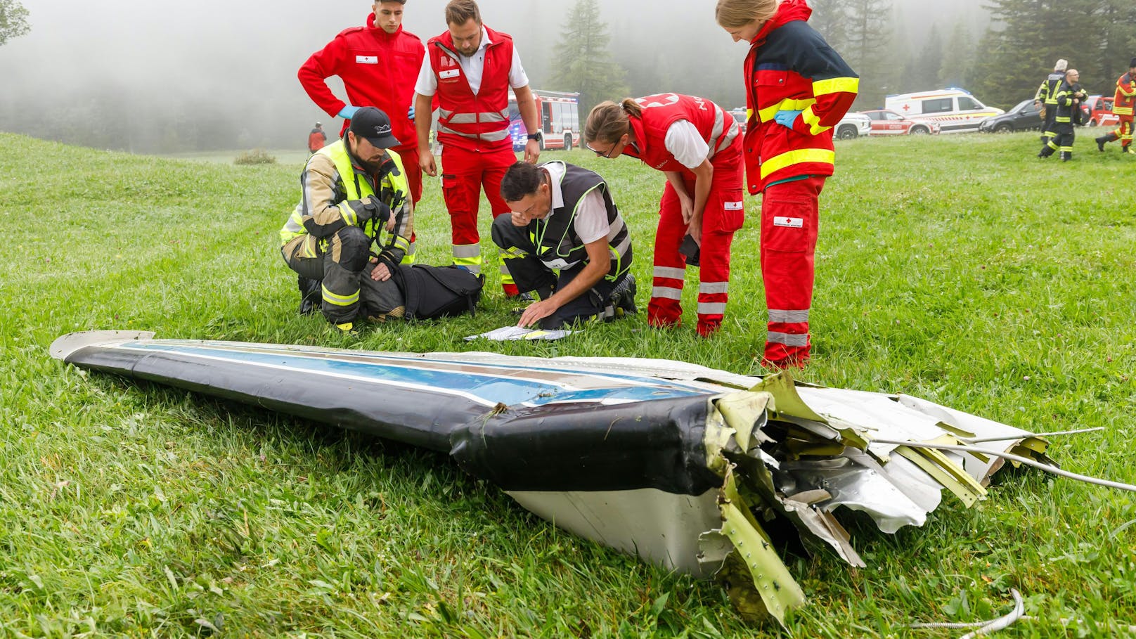 Flugzeugabsturz in Brand