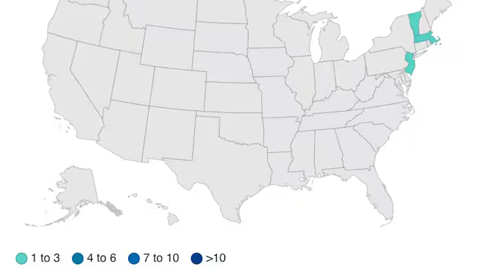 In den USA wurden in diesem Jahr drei EEE-Fälle beim Menschen gemeldet. Betroffen sind die Bundesstaaten Massachusetts, Vermont und New Jersey.