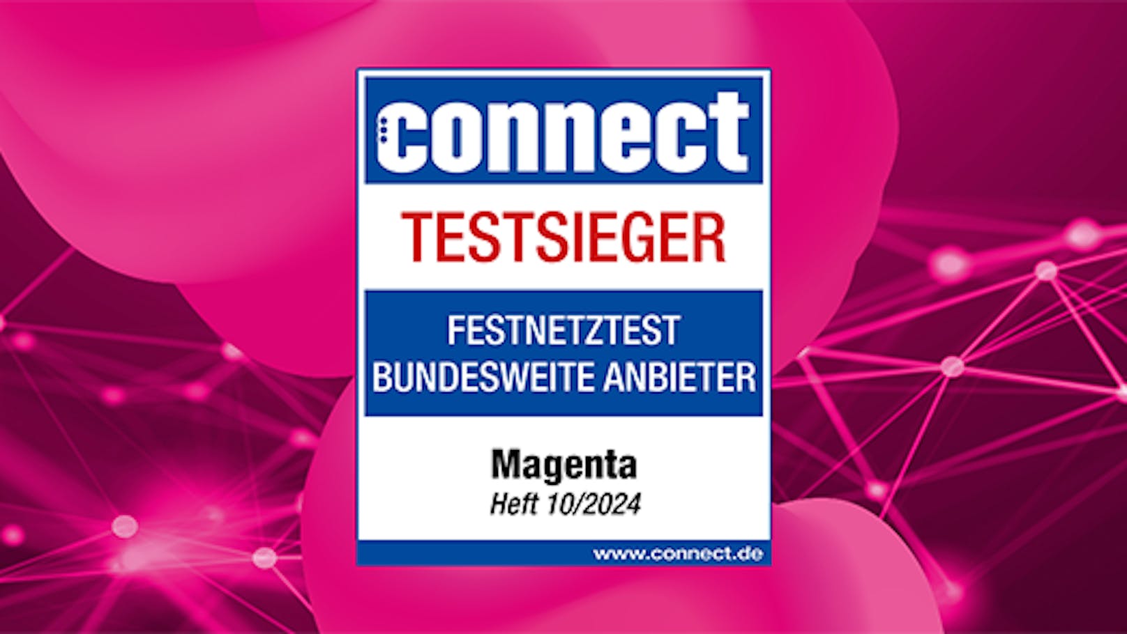 Zum sechsten Mal in Folge: Magenta Internet gewinnt connect-Breitbandtest.