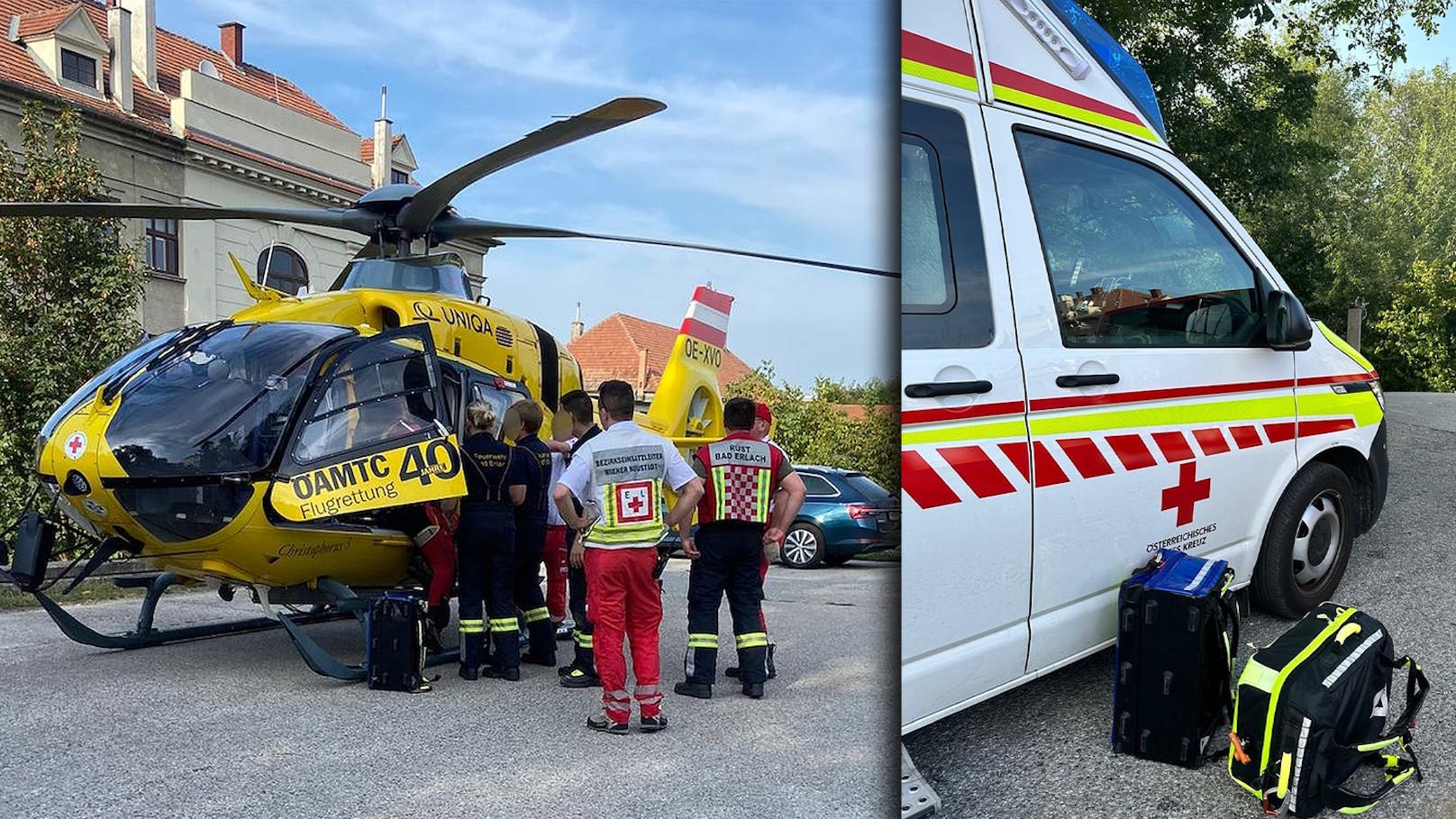 Kinderwagen stürzt samt Kind (1) in Fluss – Großeinsatz