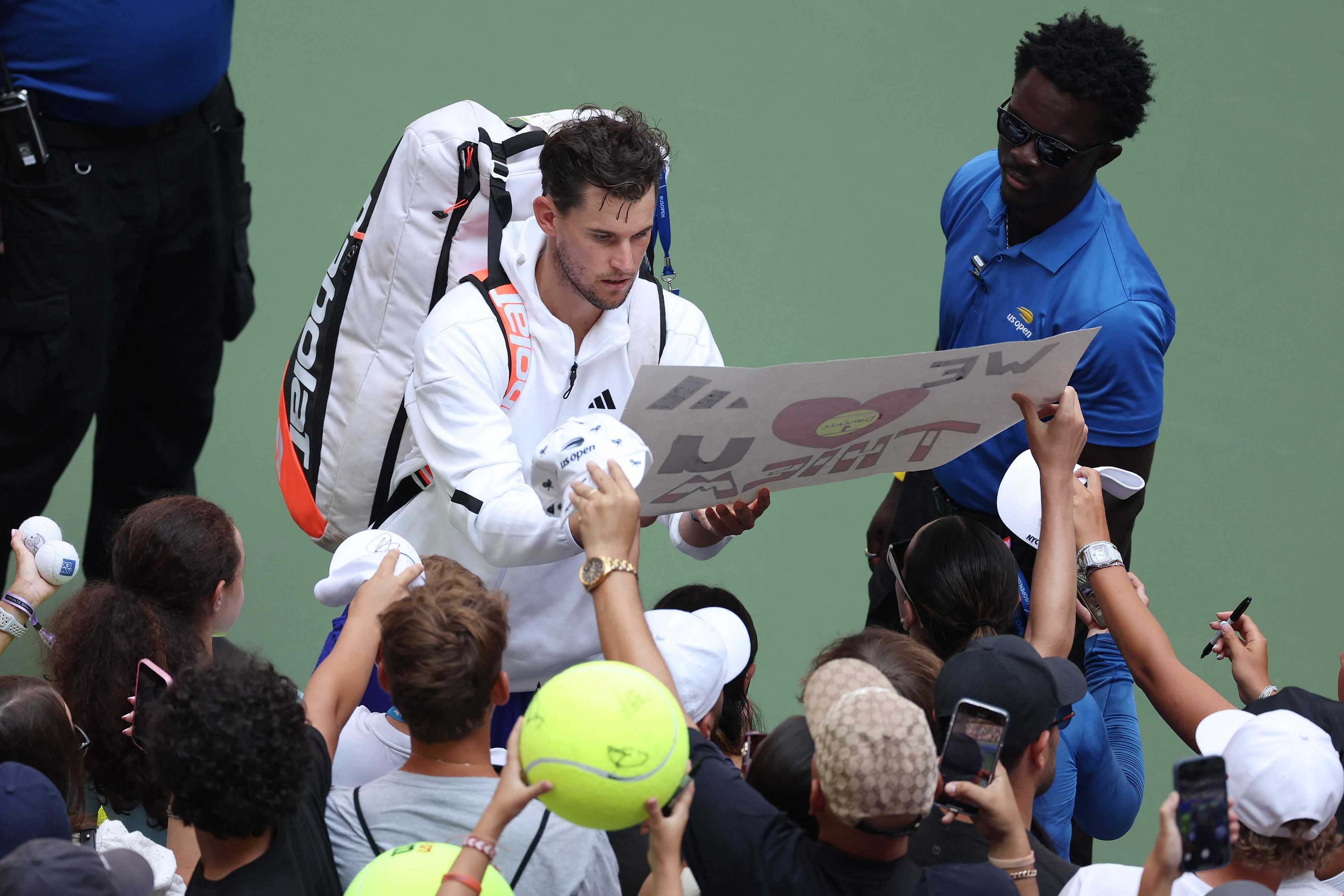 Thiem schrieb noch einmal Autogramme in New York