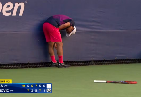 Yoshihito Nishioka litt bei den US Open unter Krämpfen.