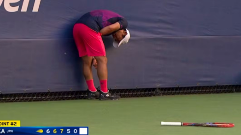 Yoshihito Nishioka litt bei den US Open unter Krämpfen.